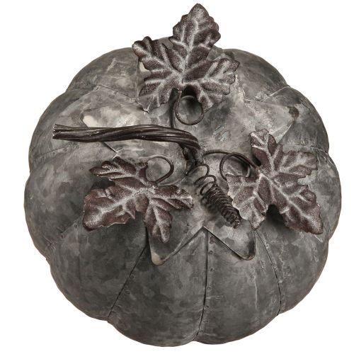Floristik24 Vintage Zink Deko Kürbis Herbstdeko aus Metall Ø21cm H20cm
