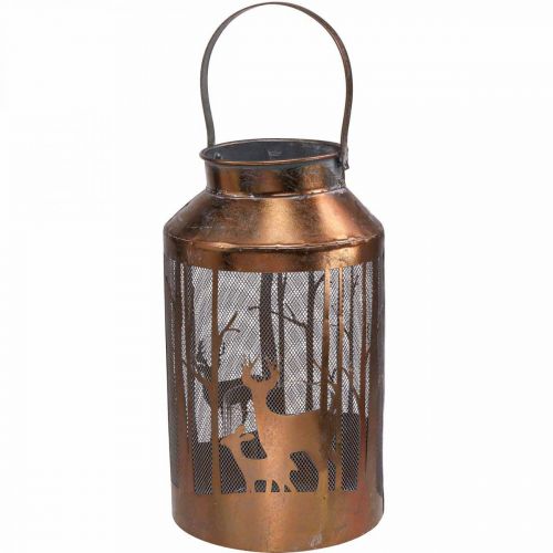 Floristik24 Vintage Laterne Hirsch Wald Gartenlaterne Ø19cm H33cm