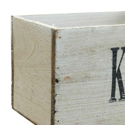 Artikel Vintage Blumenkasten Holz Kräuterkasten 35×11×15cm