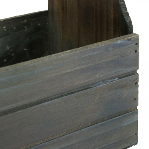Floristik24 Vintage Blumenkasten Holz Pflanzkasten Braun 28×14×31cm