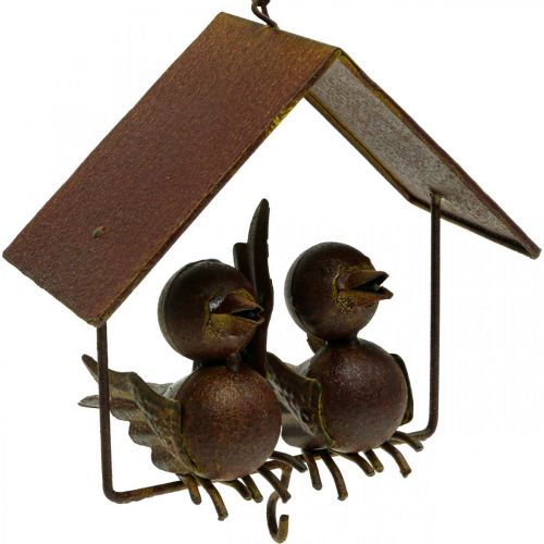 Artikel Deko Vögel zum Aufhängen Rost Deko Metall Braun 14,5×16cm