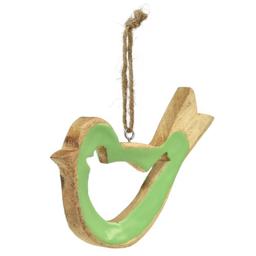Artikel Vogel Deko Holz Dekohänger Grün Natur 15,5x1,5x16cm