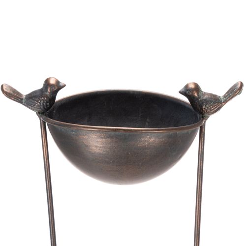 Deko Vogelbad Blumenschale mit Rankhilfe Nostalgie Look Stilvoller Gartenakzent 75cm