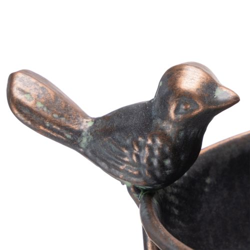 Artikel Deko Vogelbad Blumenschale mit Rankhilfe Nostalgie Look Stilvoller Gartenakzent 75cm