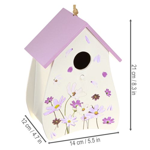 Artikel Vogelhaus Frühlingshafte Blumenmuster Deko für Balkon oder Wohnung 21cm