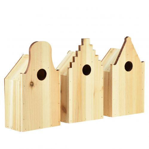 Vogelhaus Holz Brutkasten Blaumeise Tanne H22,5cm 3St