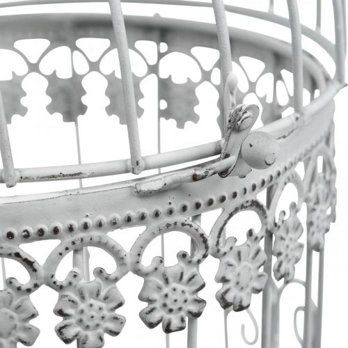 Floristik24 Vogelkäfig zum Hängen Deko-Voliere Shabby Weiß H31,5cm
