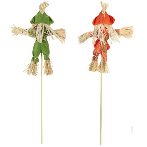 Artikel Vogelscheuche Blumenstecker Grün Orange H16cm 16 St