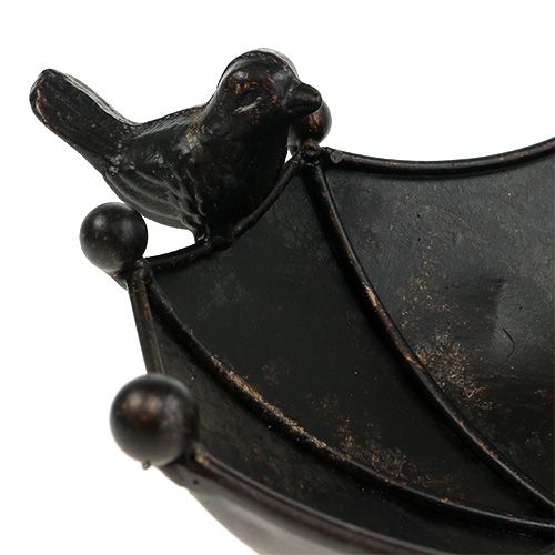 Floristik24 Futterschale Vögel Schirm Dunkelbraun 41cm
