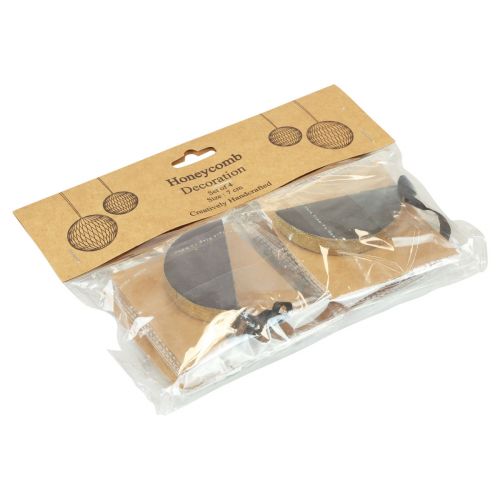Artikel Wabenbälle Wabenkugeln Weihnachten Schwarz Gold Ø7cm 4St