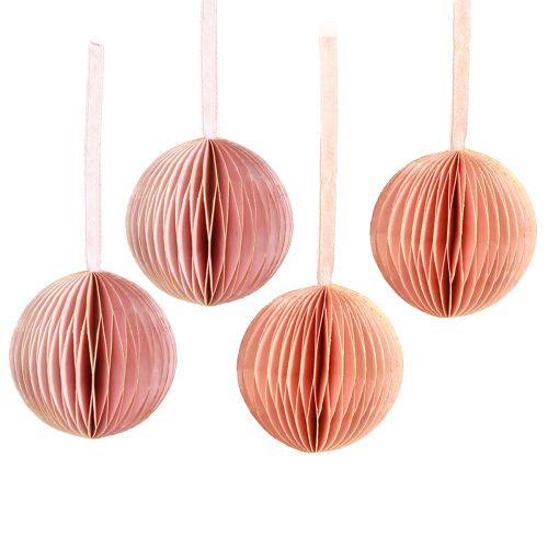 Artikel Wabenkugel Weihnachtsschmuck Apricot Rosa Ø7cm 4 St