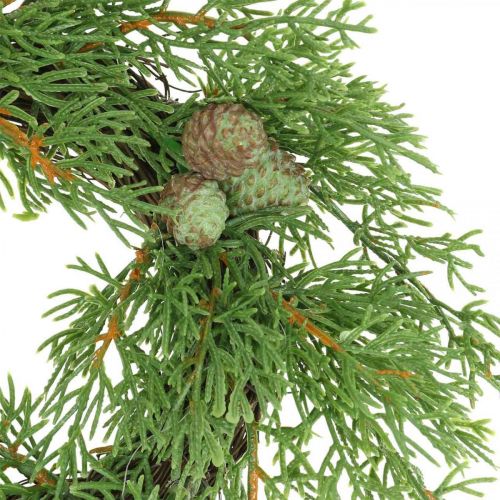 Floristik24 Künstlicher Wacholderkranz Dekokranz Wacholder, Zapfen Ø25cm