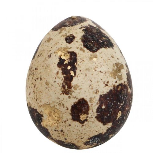 Wachteleier Deko Ausgeblasene Eier Natur/Gold 3cm 12St