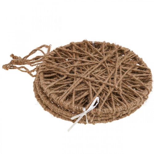 Floristik24 Wanddeko Boho Style, Dekoring Juteband Ø23cm 5St