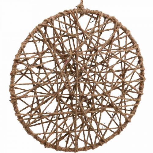Floristik24 Wanddeko Boho Style, Dekoring Juteband Ø28,5cm 4St