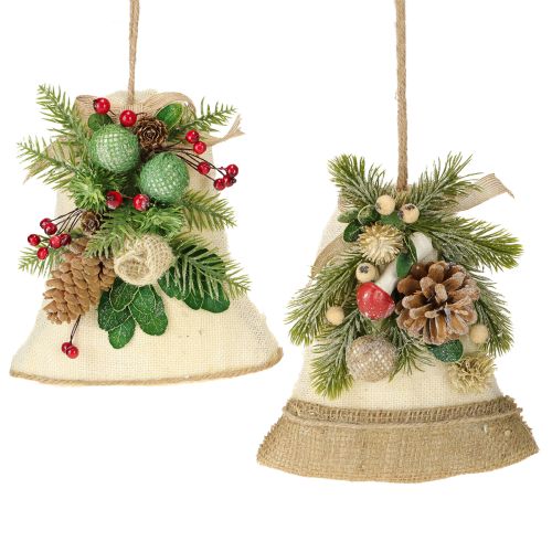Wanddeko Weihnachten Glocke Jute Sortiert H20cm 2St