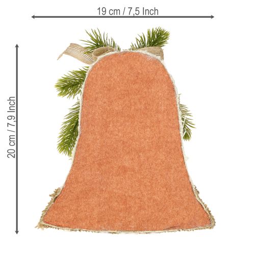 Artikel Wanddeko Weihnachten Glocke Jute Sortiert H20cm 2St