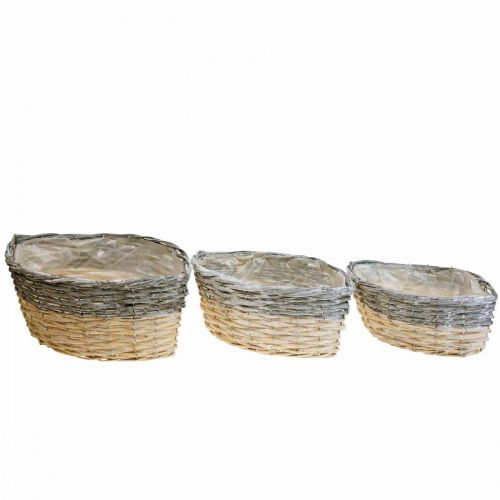 Artikel Weidenkorb zum Bepflanzen Pflanzschale L29/33/38cm 3er-Set