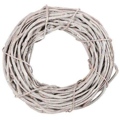 Weidenkranz aus geweißten Zweigen 40 cm für vielseitige Dekoration bestellen | Floristik24.at