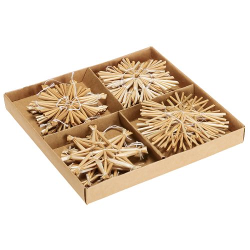 Artikel Weihnachten Strohsterne Weihnachtsbaumschmuck 8cm 12 St