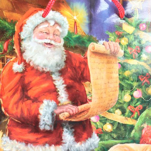 Floristik24 Papiertragetasche Santa 11cm x 13,5cm