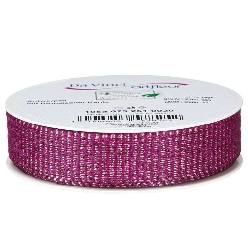 Artikel Weihnachtsband mit Goldfäden Geschenkband Erika 25mm 20m