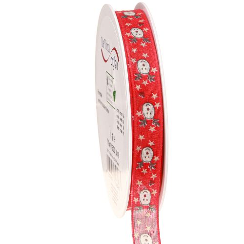 Weihnachtsband mit Rentieren Deko Band Rot 15mm 18m