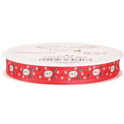 Artikel Weihnachtsband mit Rentieren Deko Band Rot 15mm 18m