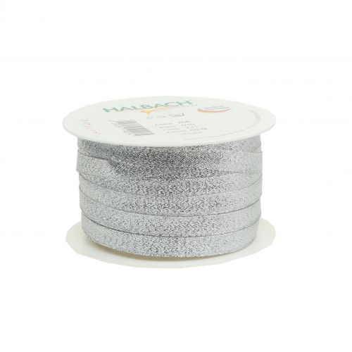 Artikel Weihnachtsband Lurex Silber 10mm 50m