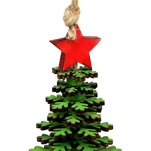 Floristik24 Weihnachtsbaum zum Hängen Grün 14cm