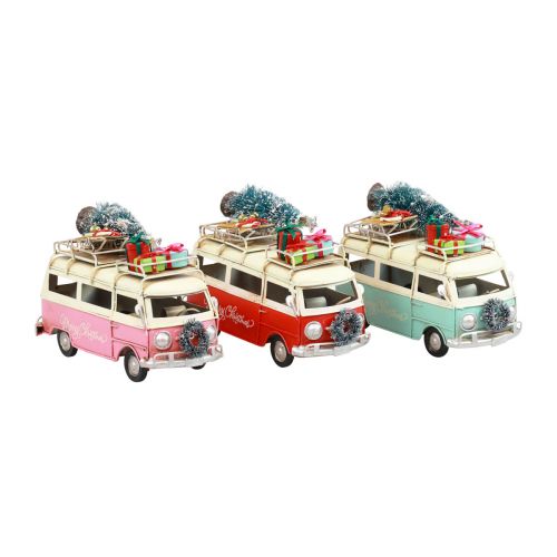 Weihnachtsbus Weihnachts Auto Vintage Deko Metall 17cm 1St