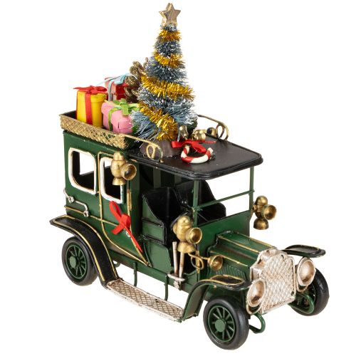 Floristik24 Dekoratives Weihnachtsauto mit Geschenken und Tanne für festliche Dekoration