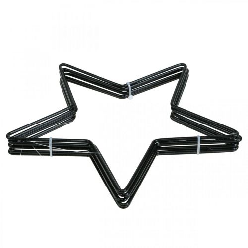 Artikel Weihnachtsdeko Metallstern Schwarz Deko Stern Anhänger 20cm 6 St