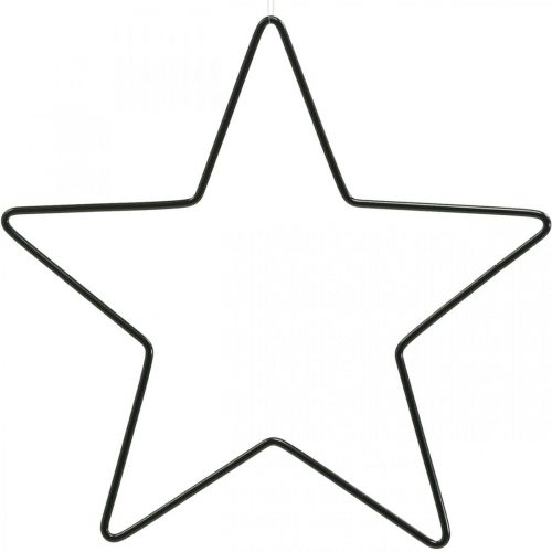 Artikel Weihnachtsdeko Metallstern Schwarz Deko Stern Anhänger 20cm 6 St