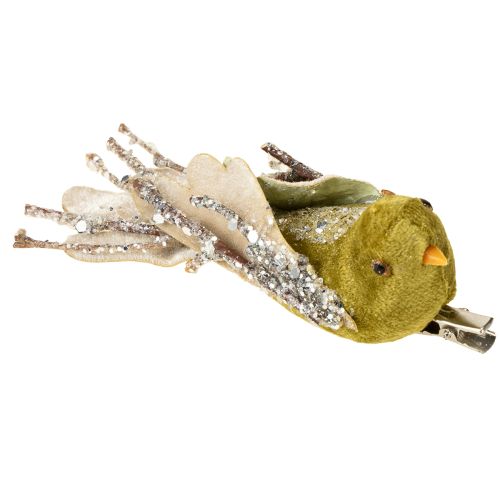 Artikel Dekorativer Weihnachtsvogel mit Clip und Glitter im 6er-Set