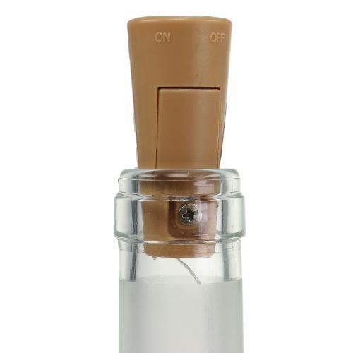 Floristik24 Weihnachtsdeko Glasflasche Weihnachtsmann mit Licht