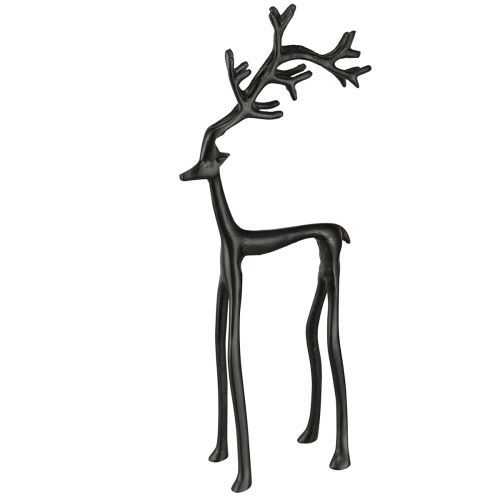 Floristik24 Weihnachtsfigur Rentier Deko Metall Schwarz 17×8×38,5cm