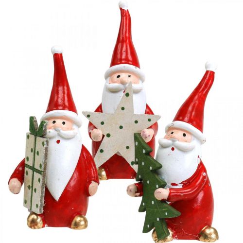 Floristik24 Weihnachtsfiguren Weihnachtsmann Dekofiguren H8cm 3St