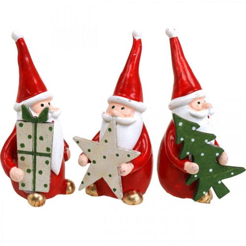 Floristik24 Weihnachtsfiguren Weihnachtsmann Dekofiguren H8cm 3St