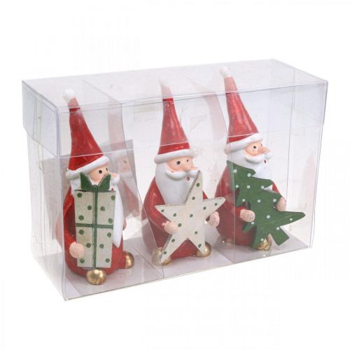 Floristik24 Weihnachtsfiguren Weihnachtsmann Dekofiguren H8cm 3St