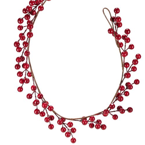 Floristik24 Weihnachtsgirlande künstlich Beerengirlande Rot 180cm
