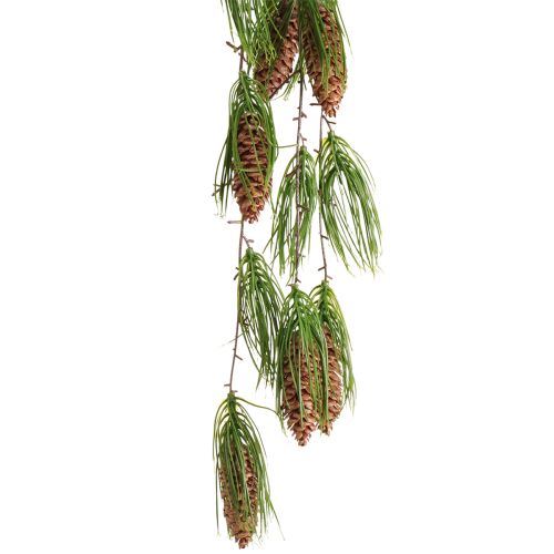 Weihnachtsgirlande künstlich Tannengrün 6 Zapfen 78cm