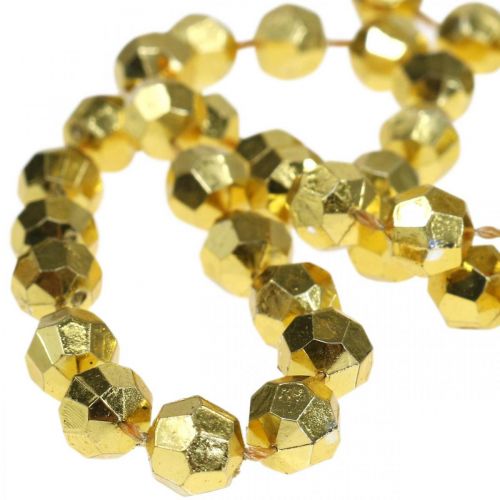 Floristik24 Weihnachtsgirlande Christbaumschmuck Kette Perlen Gold 9m
