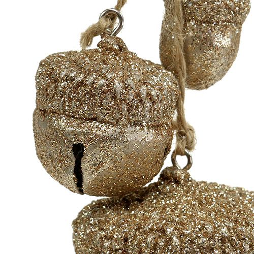Floristik24 Deko-Hänger Eicheln 3cm-5cm Champagner L16cm 3St