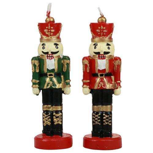 Floristik24 Weihnachtskerze Nussknacker Figur Tischdeko Weihnachten 12cm 1St