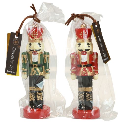 Floristik24 Weihnachtskerze Nussknacker Figur Tischdeko Weihnachten 18cm 1 St