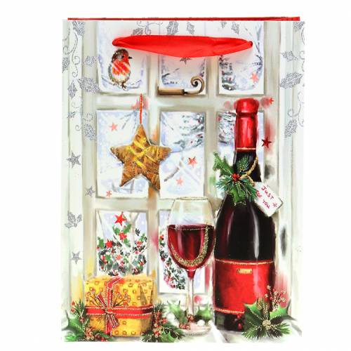 Artikel Geschenktüte Weihnachten 8cm x 18cm H24cm 2er-Set