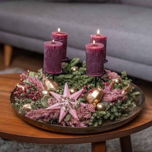 Floristik24 Weihnachtskranz Grün Trockenblumenkranz Leinenkraut Ø34cm