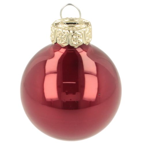Weihnachtskugeln Glas glänzend Rosa Rot 3cm 22 Stück | Floristik24.at