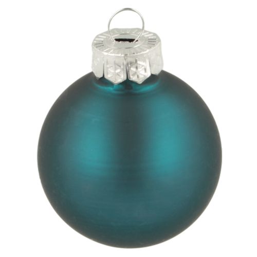 Weihnachtskugeln Glas 4cm Opalblau Matt und Glänzend 24 Stück | Floristik24.at
